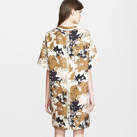$495 rag & bone 'Chester' Camo Print 100% Silk T-Shirt Dress Small - Picture 4 of 16